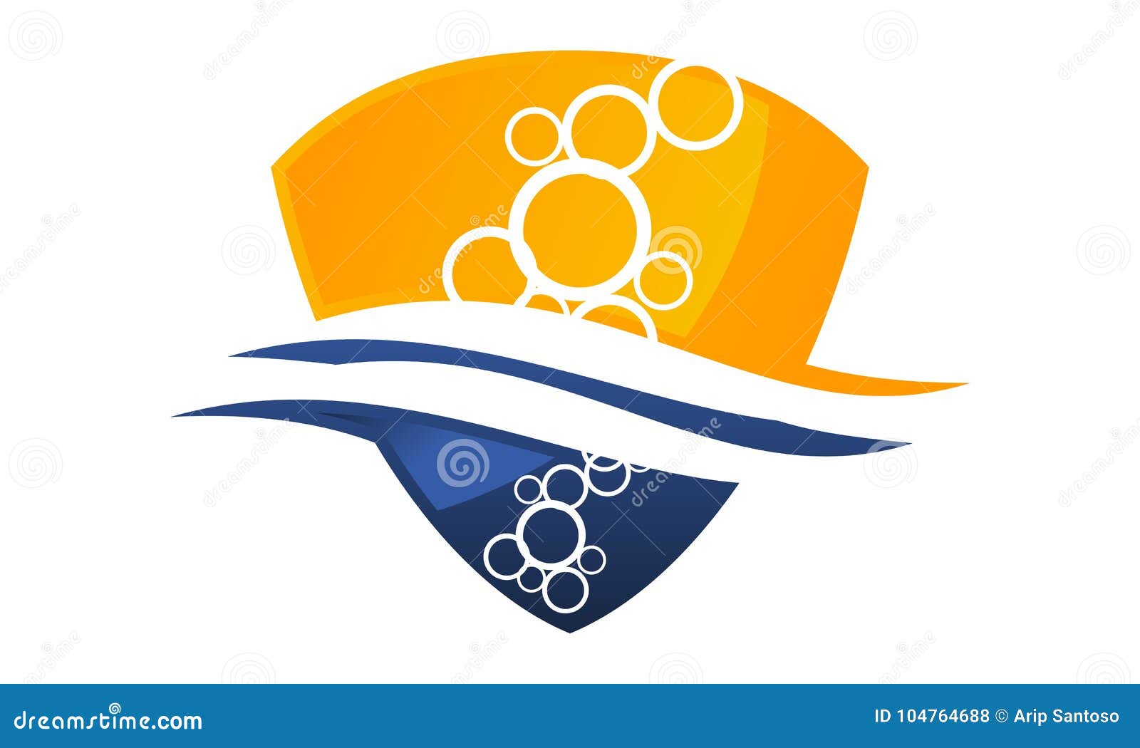 Water Shield Template stock vector. Illustration of clean 104764688