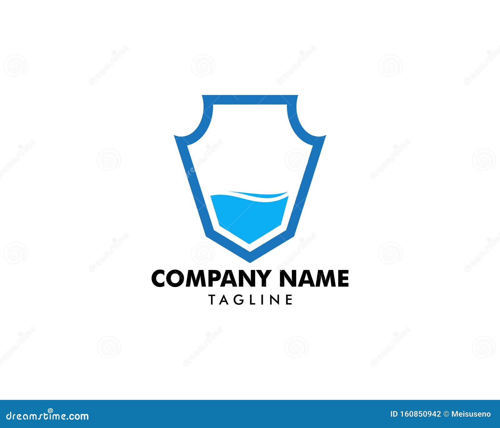 Water Shield Vector Logo Template Stock Vector Illustration of