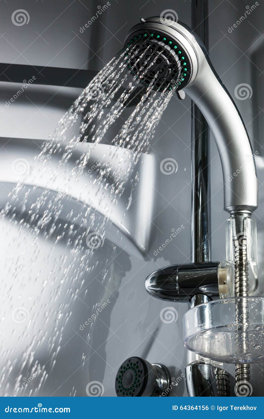 A water from shower stock photo. Image of shower, equipment 64364156