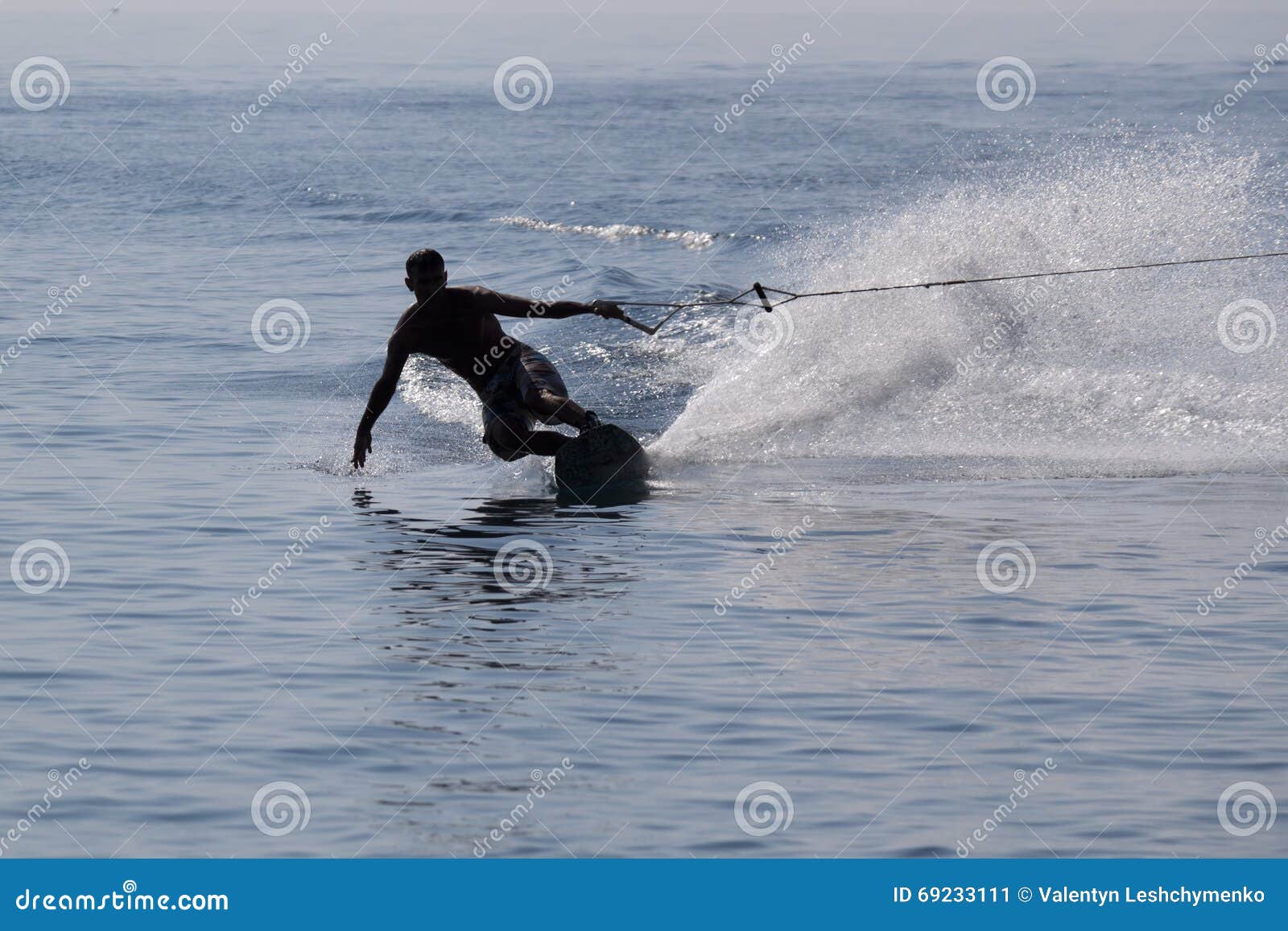 Water ski silhouette stock image. Image of power, skis 69233111