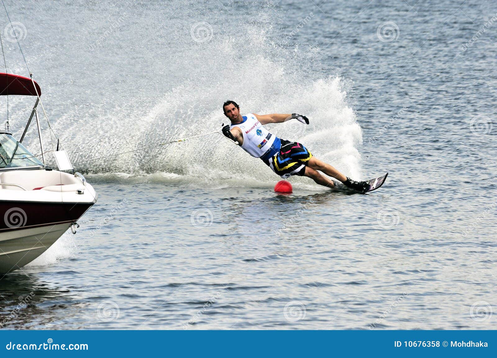 Water Ski World Cup 2008 in Action Man Slalom Editorial Stock Photo