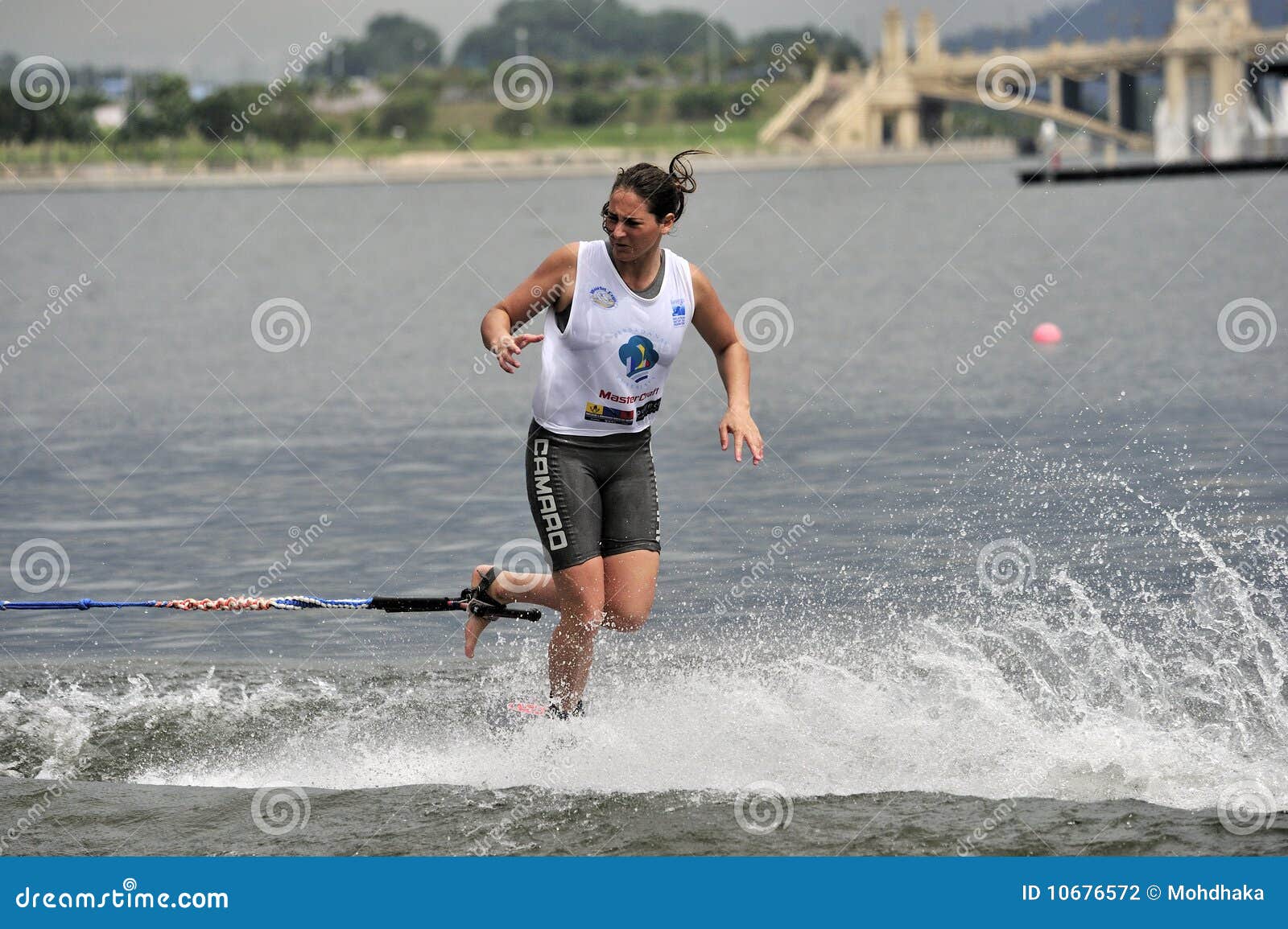 Water Ski World Cup 2008 Woman Shortboard Tricks Editorial Photography