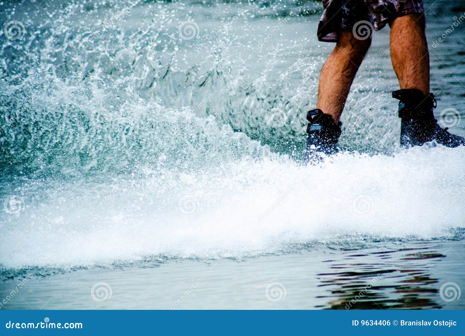 Water skiing stock photo. Image of exercise, lifestyle 9634406