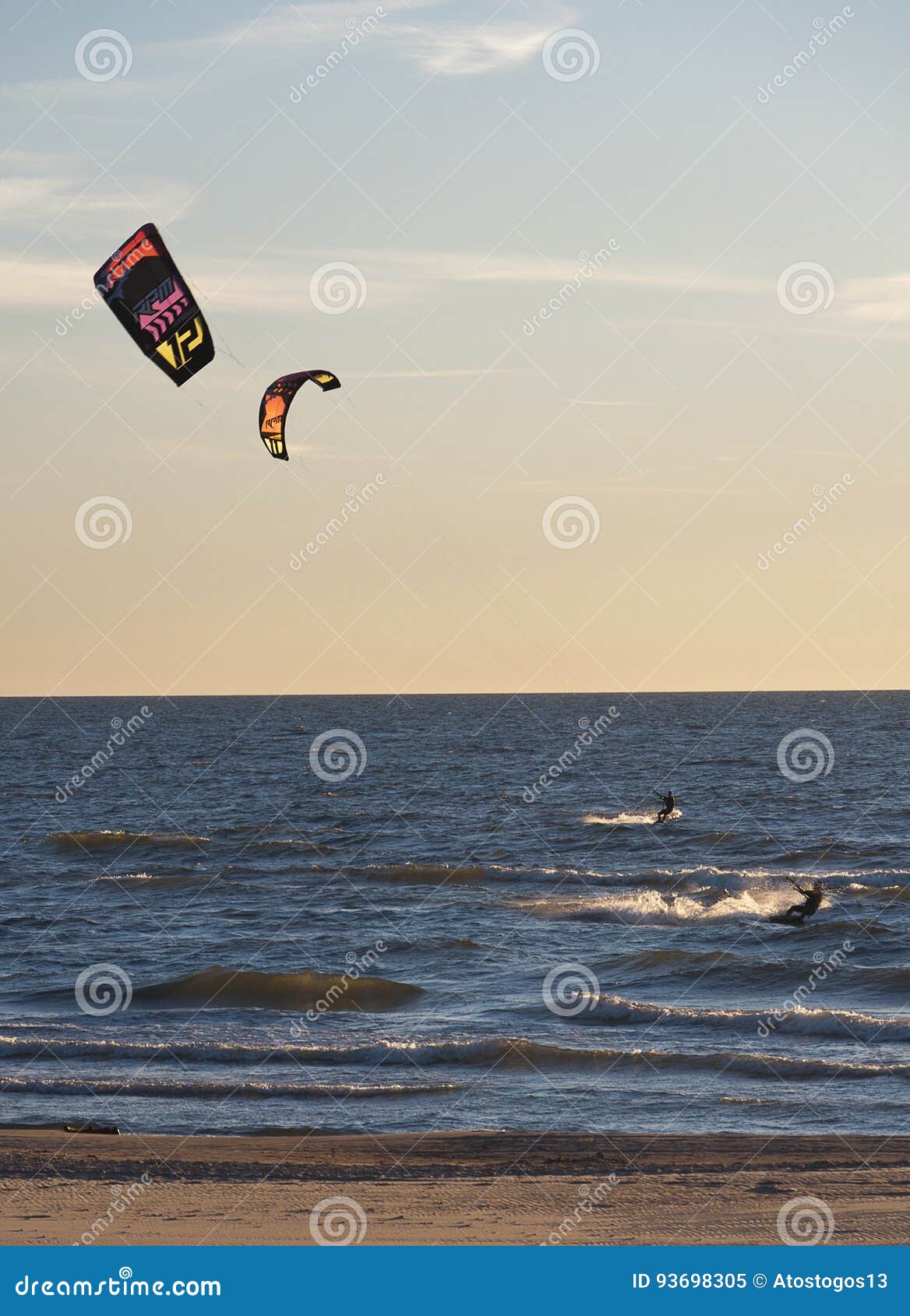 Water Skiing with Parachute Stock Image Image of baltic, person 93698305