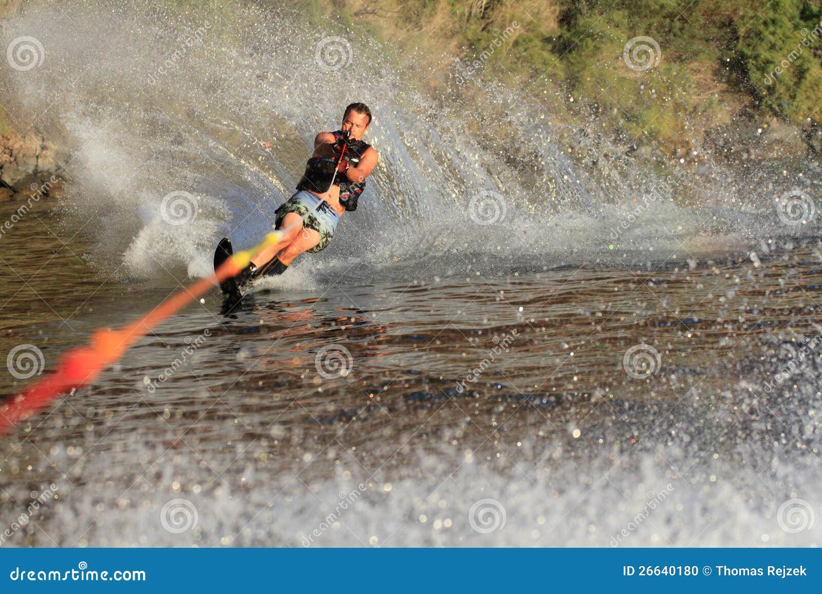 Water Skiing in Parker Arizona Stock Photo Image of tail, daredevil