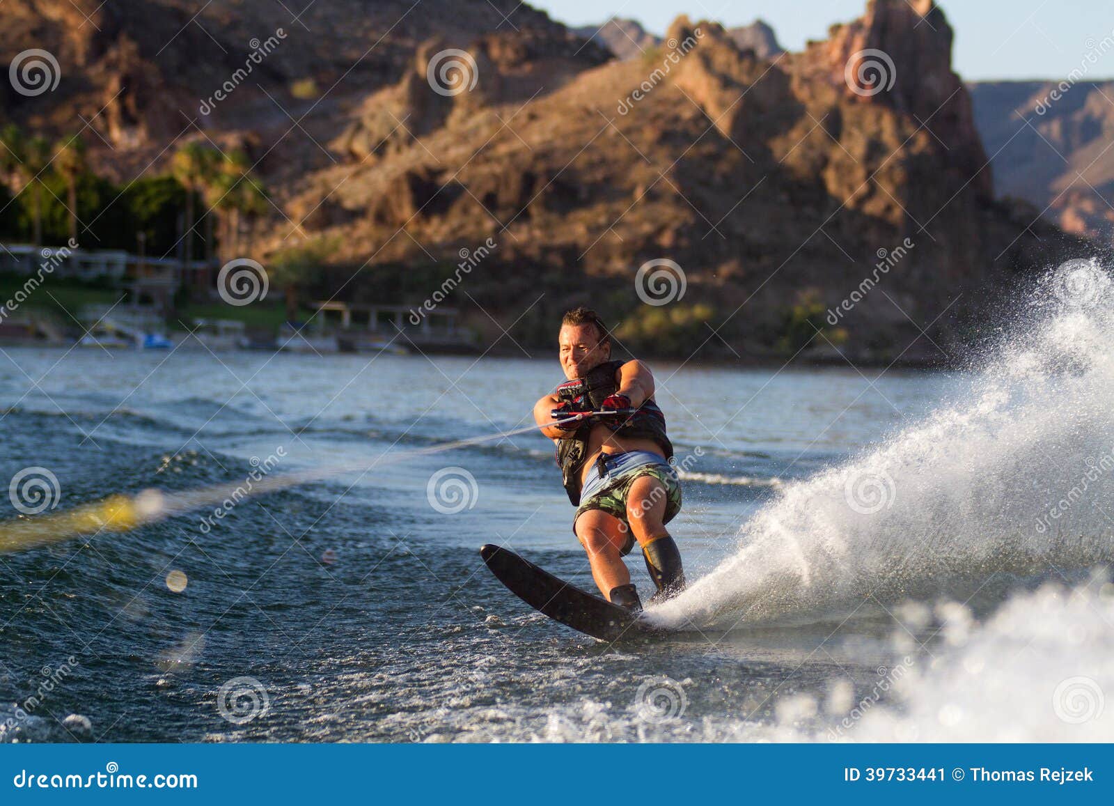Water Skiing in Parker Arizona Stock Image Image of arizona, tail 39733441