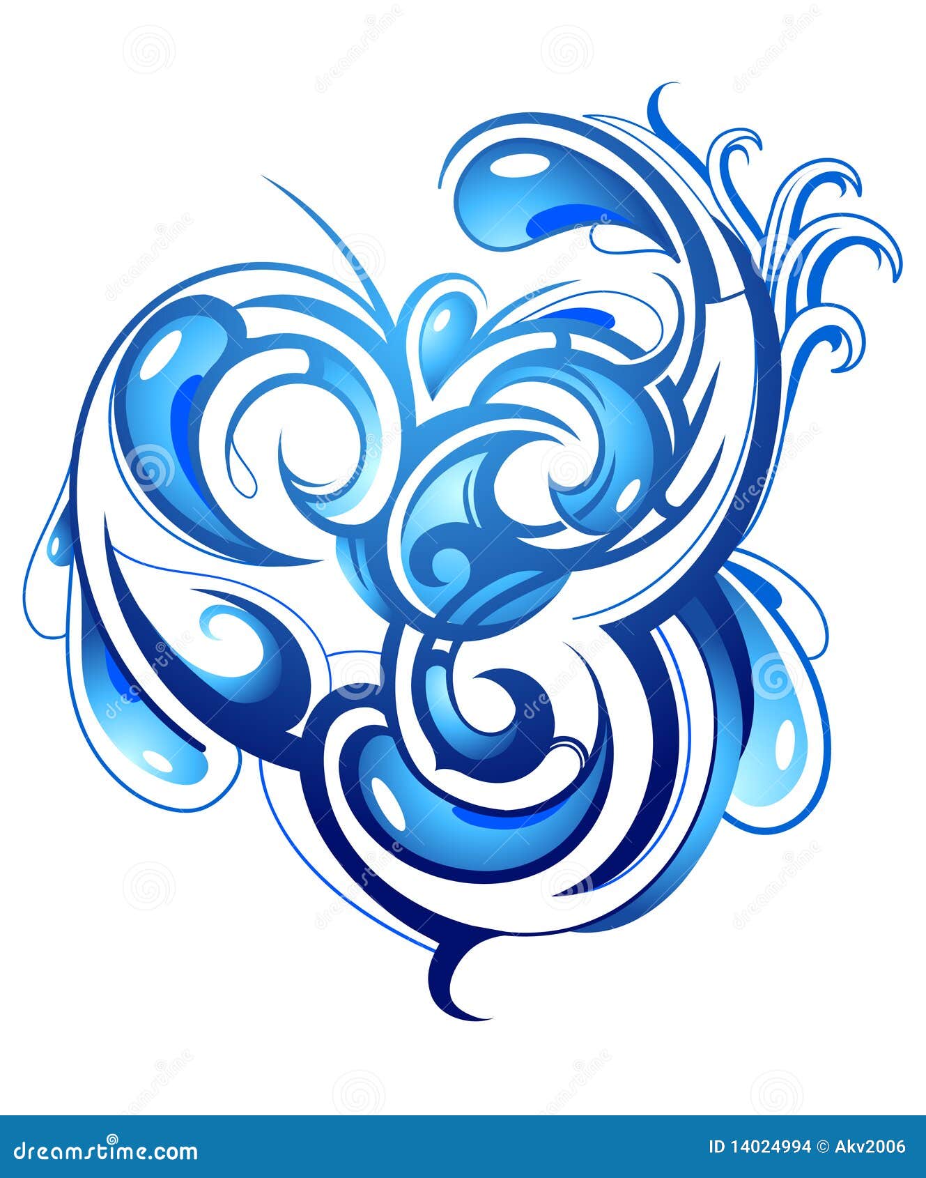 Free Tribal Water Vector - Download in Illustrator, EPS, SVG, JPG