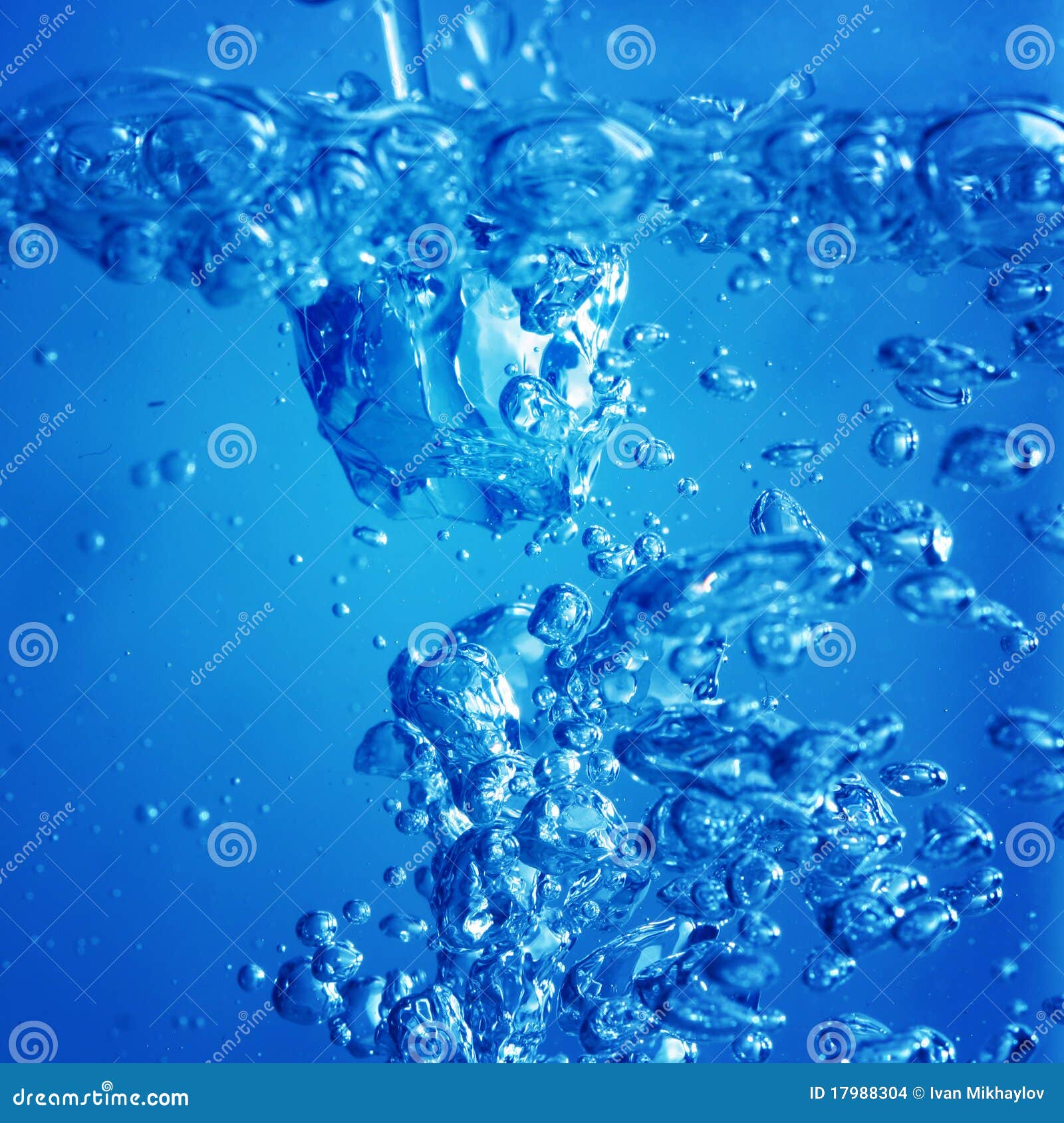 Water splash bubbles stock photo. Image of nature, blue 17988304