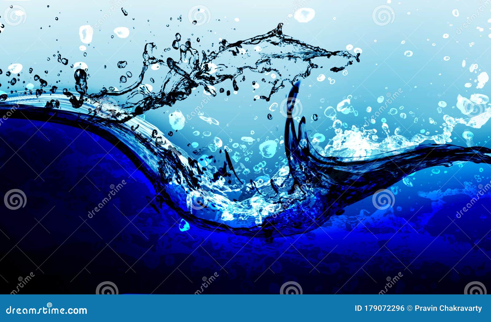 Water Splash or Bubbles on Blue Water. Water Textured Background Stock  Photo - Image of environment, beach: 179072296
