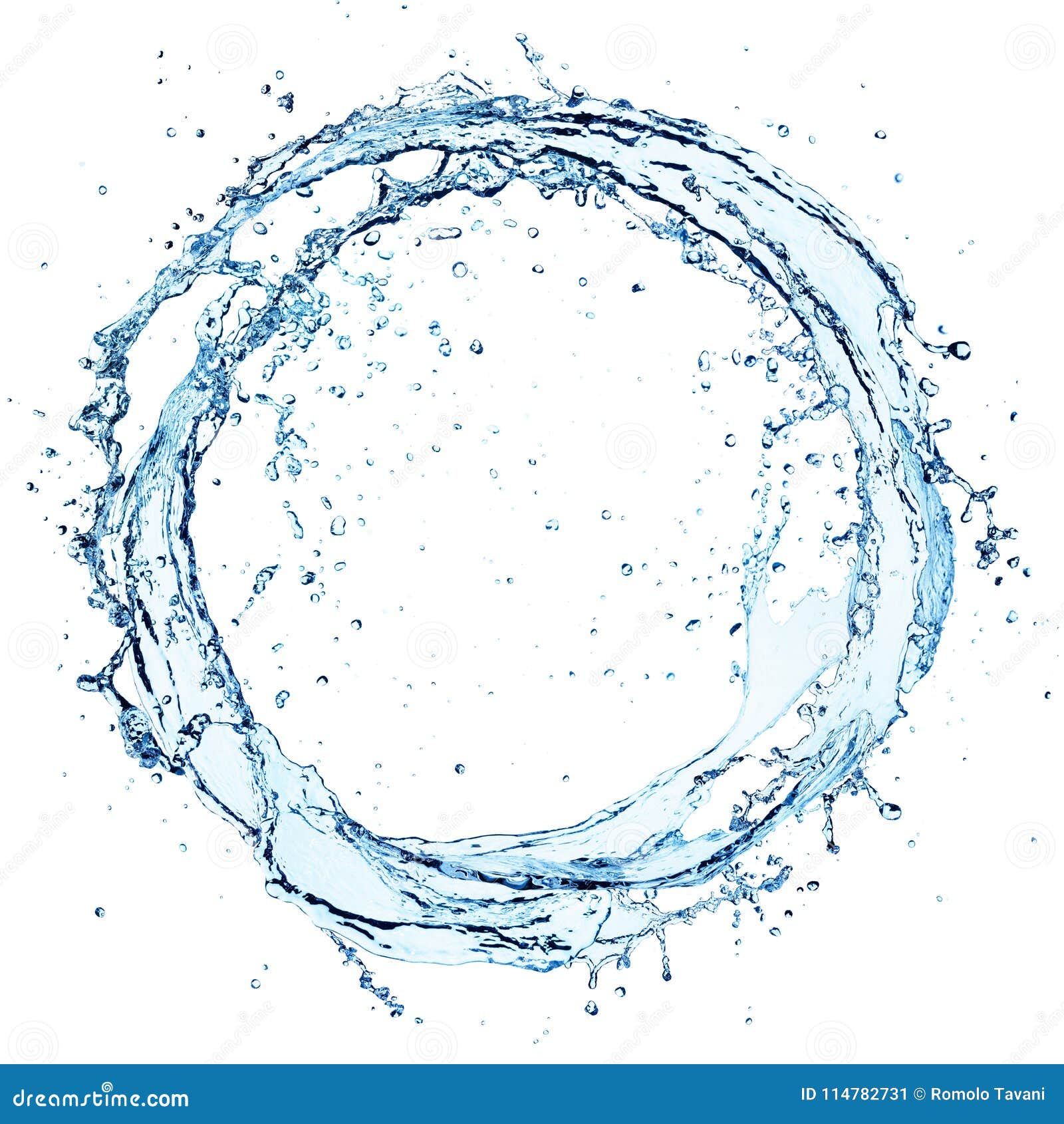 water splash in circle - round 