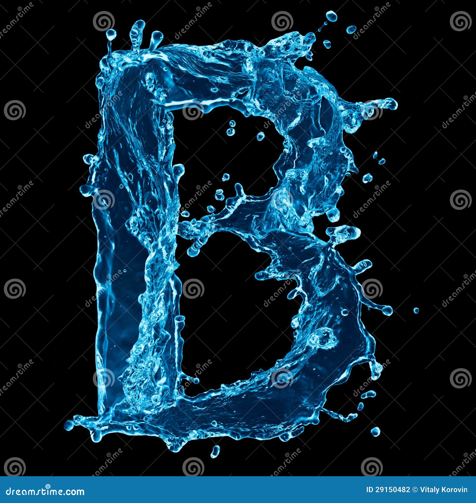 Water Splash Forming Letter B Stock Photography Image 29150482