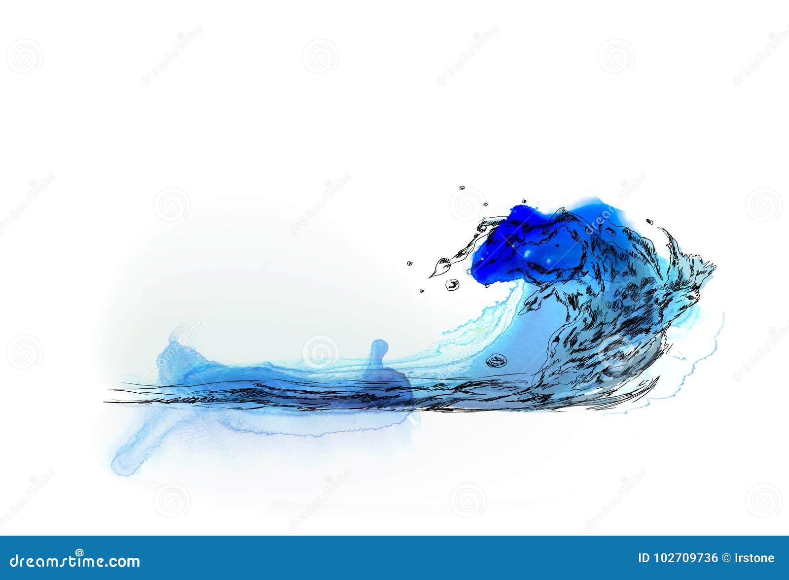 Single one line drawing water splash spray with drops Fresh aqua surface  Clear splash of water shape isolated on white background Modern continuous  line draw design graphic vector illustration 8720966 Vector Art