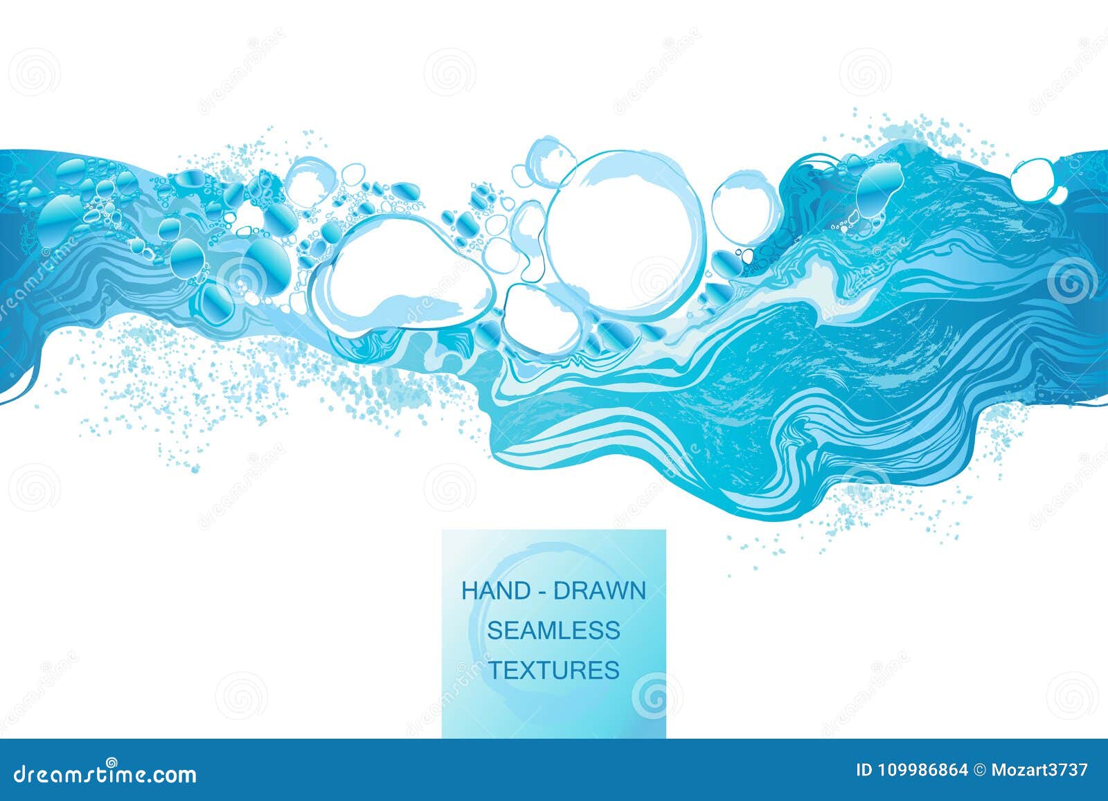 Water Splash Hand-drawn Vector Illustration Stock Vector - Illustration ...