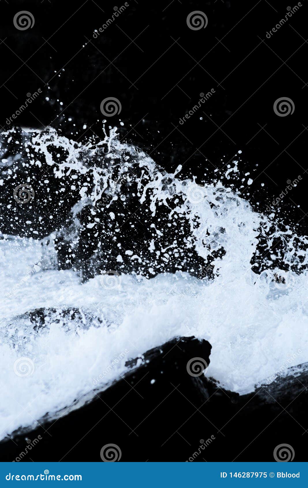 Water Splash Isolated On The Black Background Stock Image Image Of