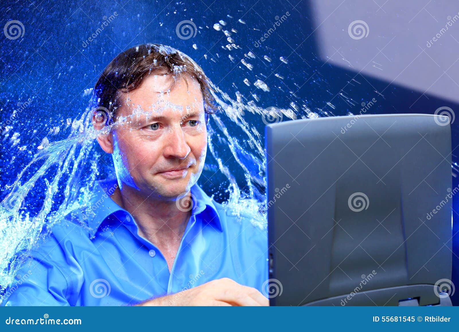Water splash in office stock image. Image of drops, leisure 55681545