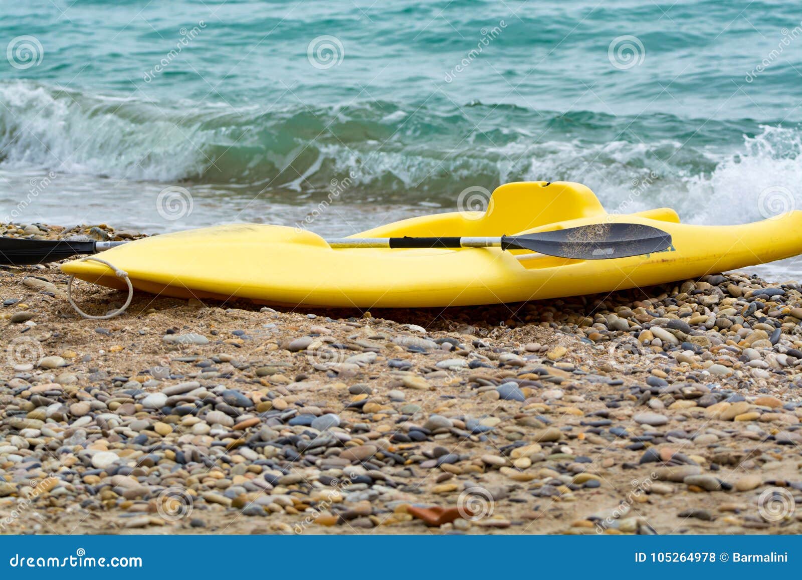 Water Sport Equipment - Kayak on the Beach, Nobody Stock Photo - Image ...