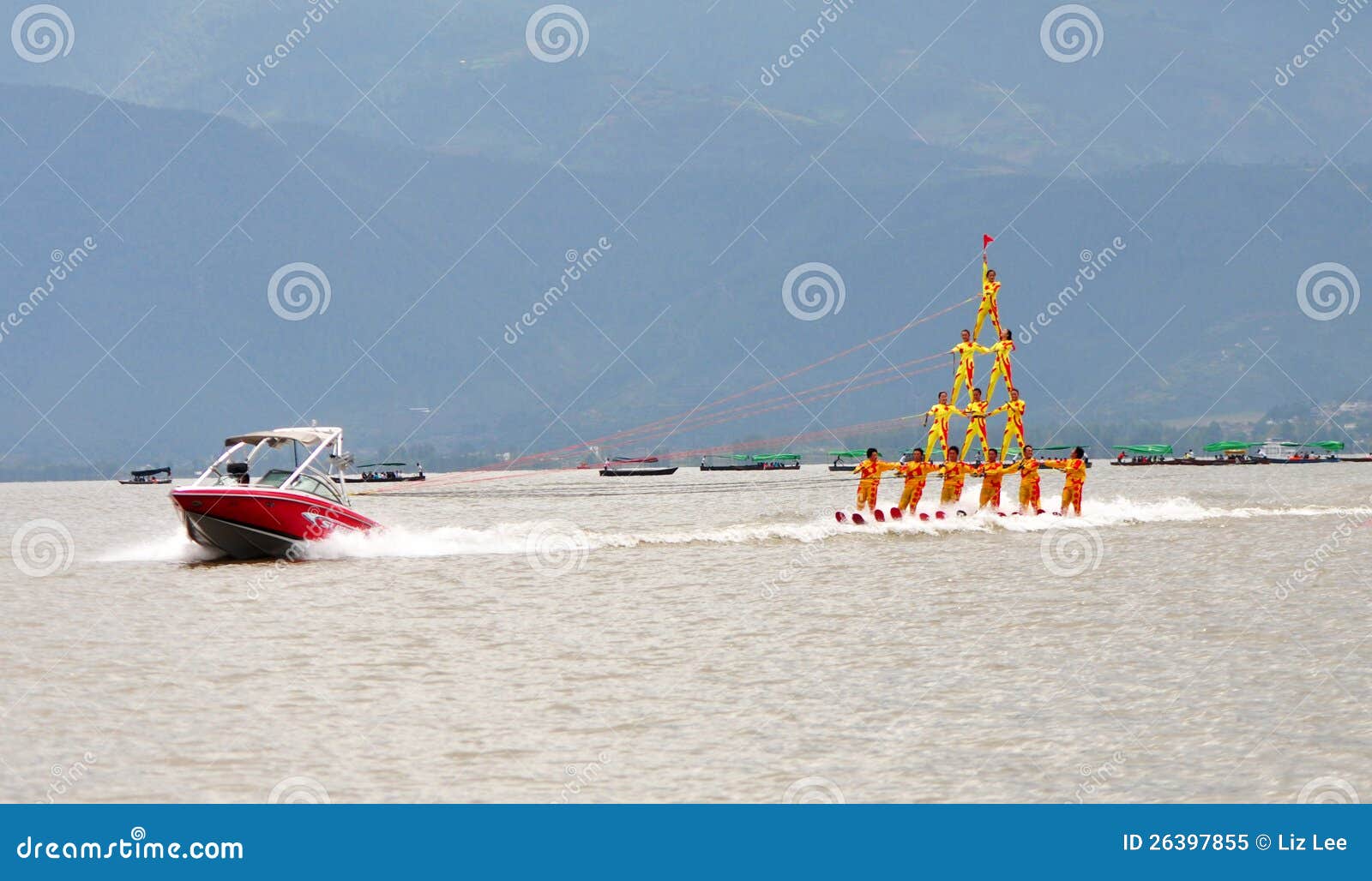 Water Sports Water Skiing Pyramid Editorial Image Image of