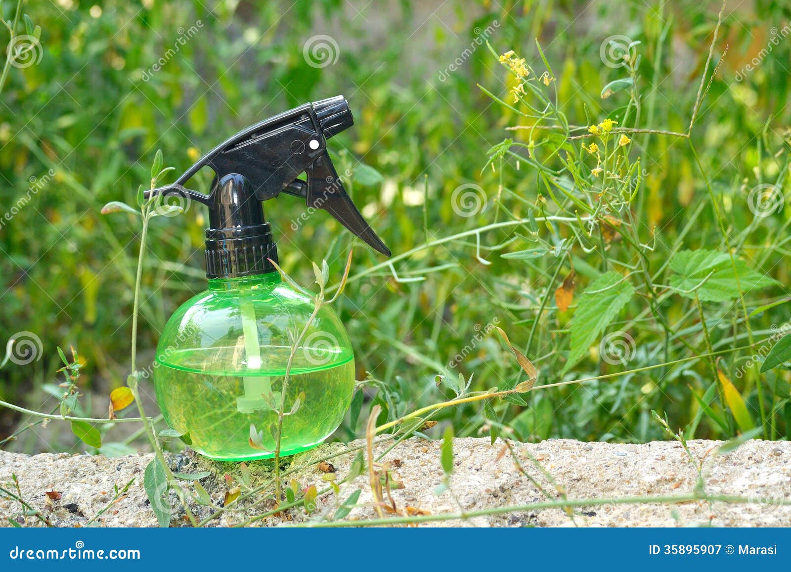 Water spray on the grass stock image. Image of grass 35895907
