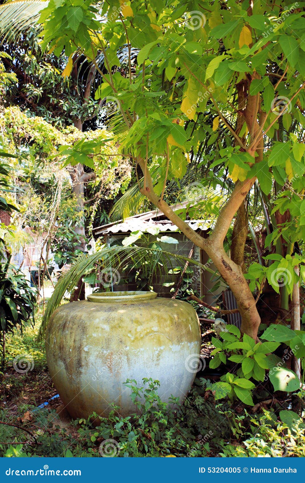 Water Storage Tank on Koh Samui Island. Stock Image Image of