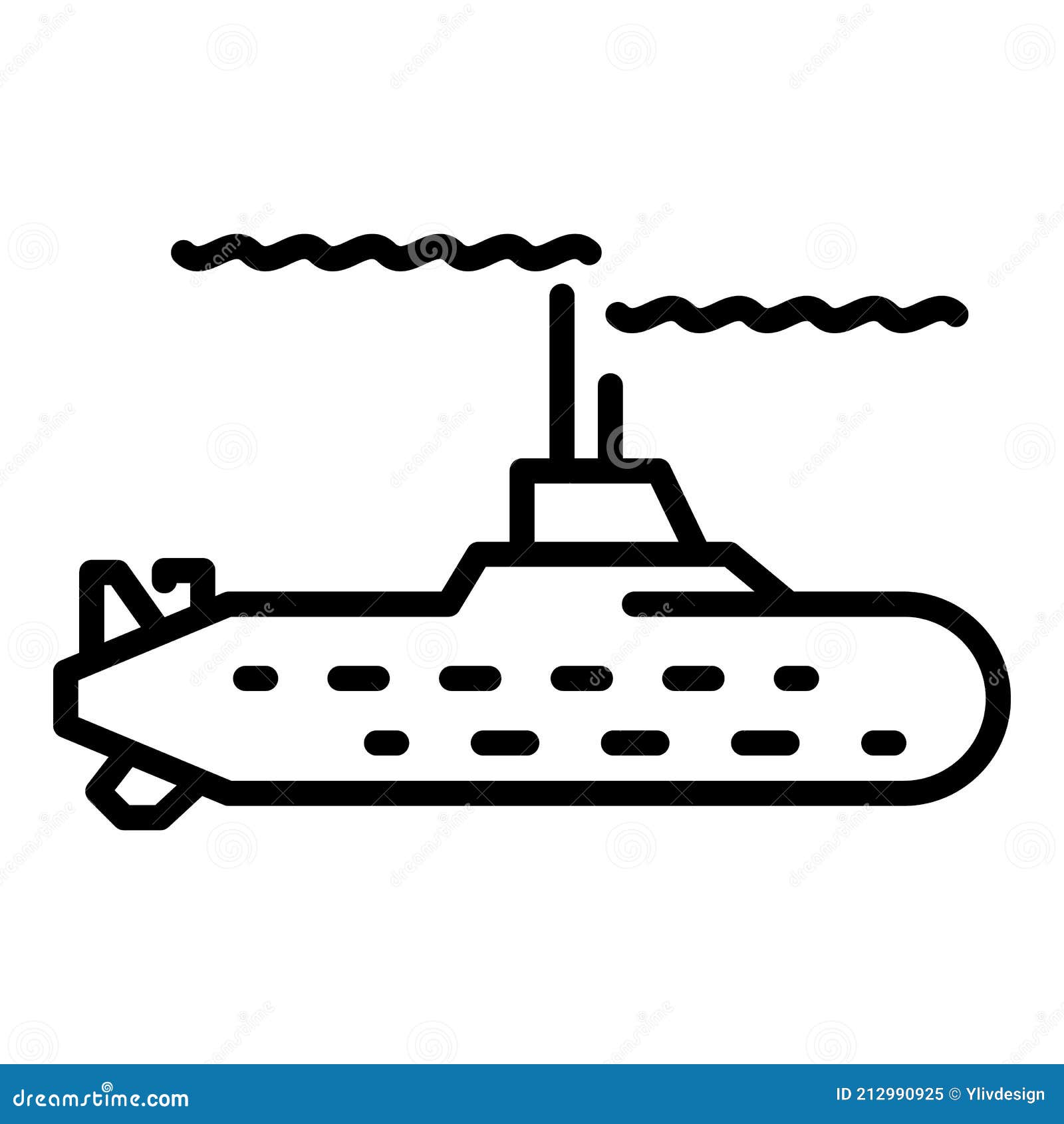 Submarine Icon, Cartoon Style Vector Illustration | CartoonDealer.com
