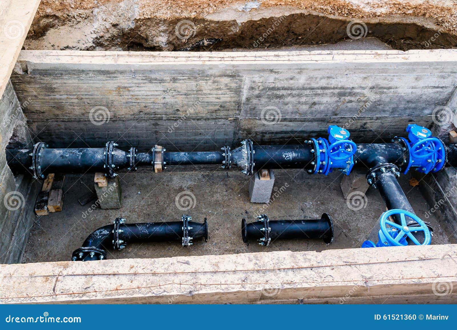 Water Supply in Construction Stock Photo Image of industry, pavement