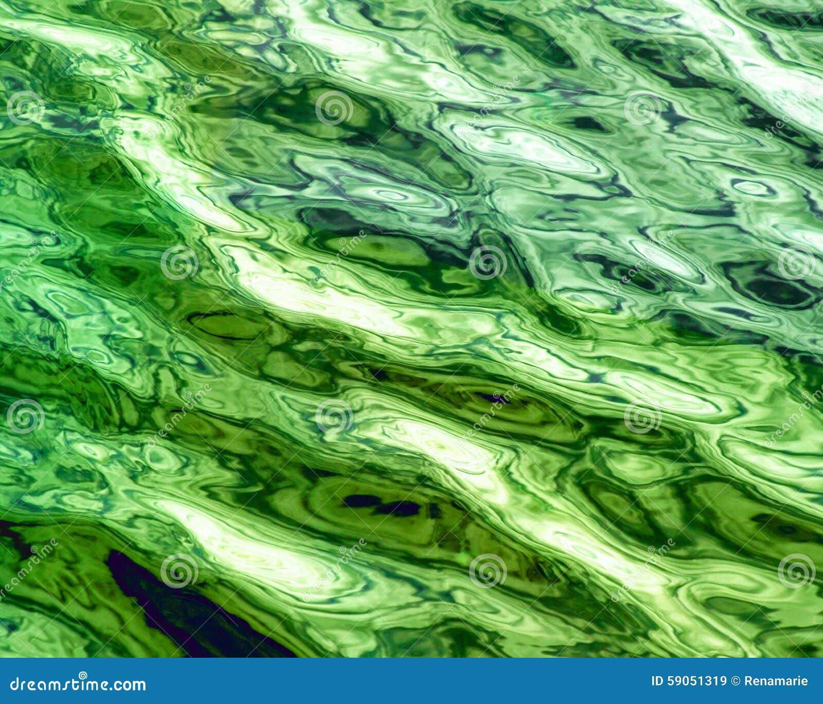 Water Surface with Soft Ripples in Shades of Emerald Green Stock Image