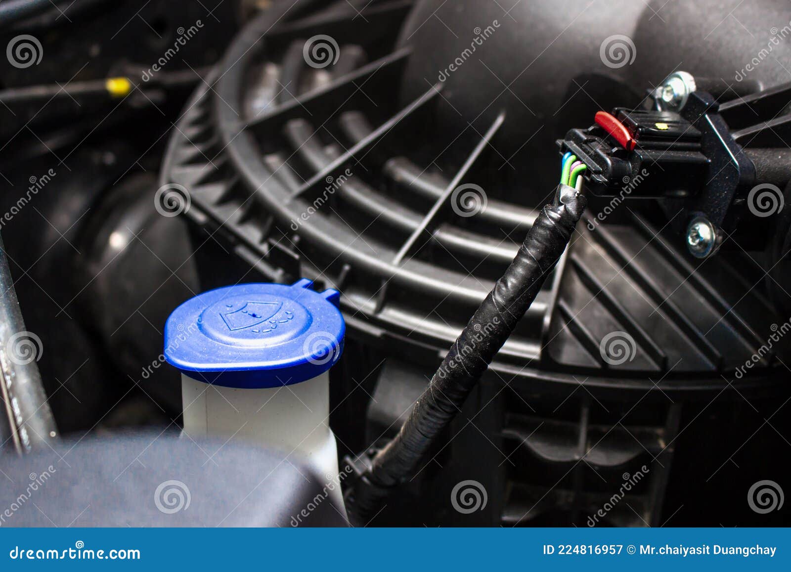 Water Tank for Pickup Car Wiper in Engine Room Stock Image Image of