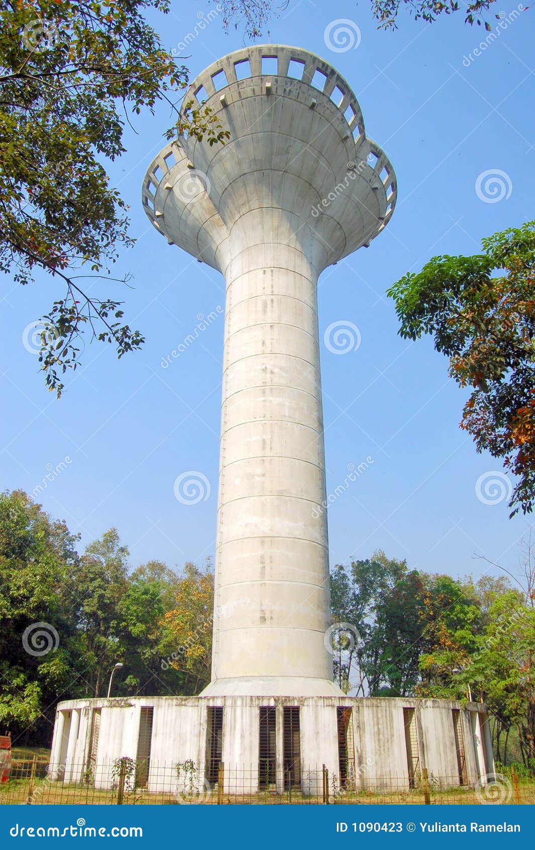Water Tank Tower stock image. Image of java, west, concrete 1090423
