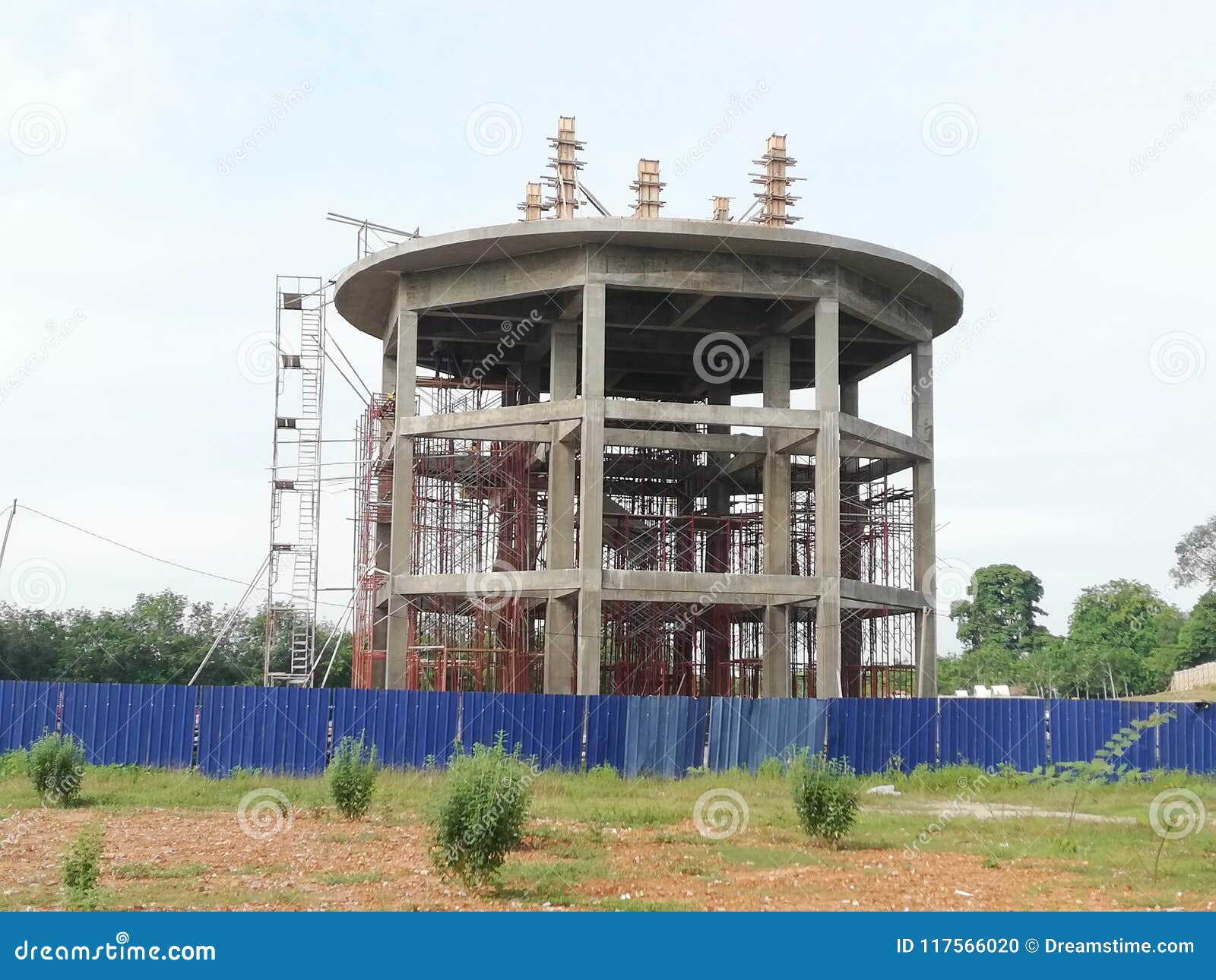Construction of water tank stock photo. Image of cement 117566020