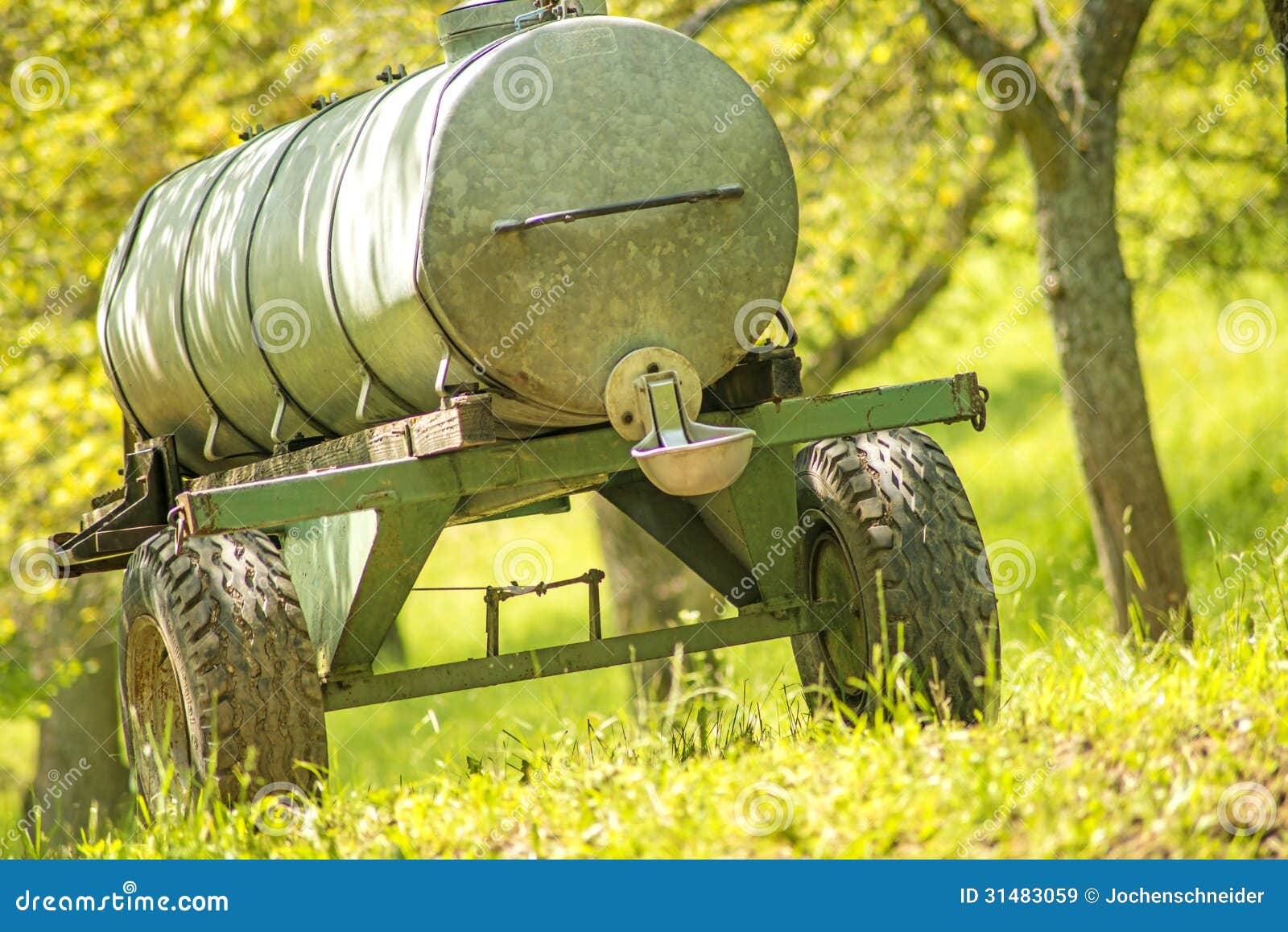 Water tank vehicle stock image. Image of water, meadow 31483059