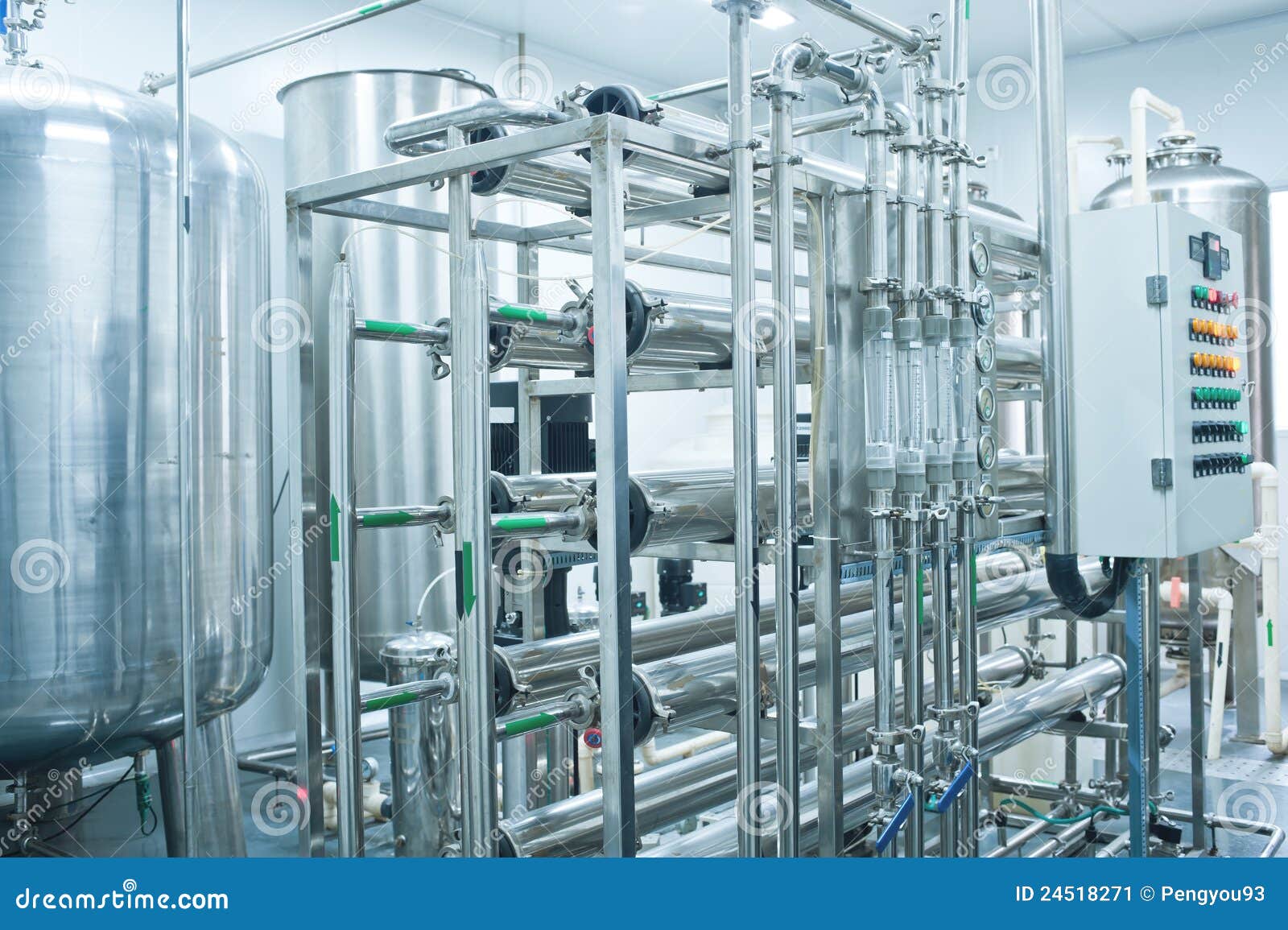 Water Tanks, Water Treatment Equipment Stock Image Image of water