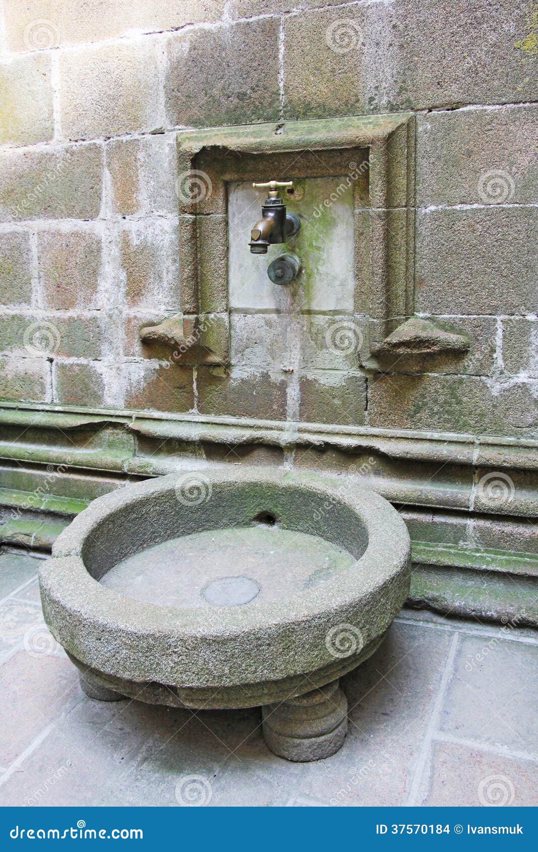 Water Tap in Abbey Mont Saint Michel Stock Photo Image of france