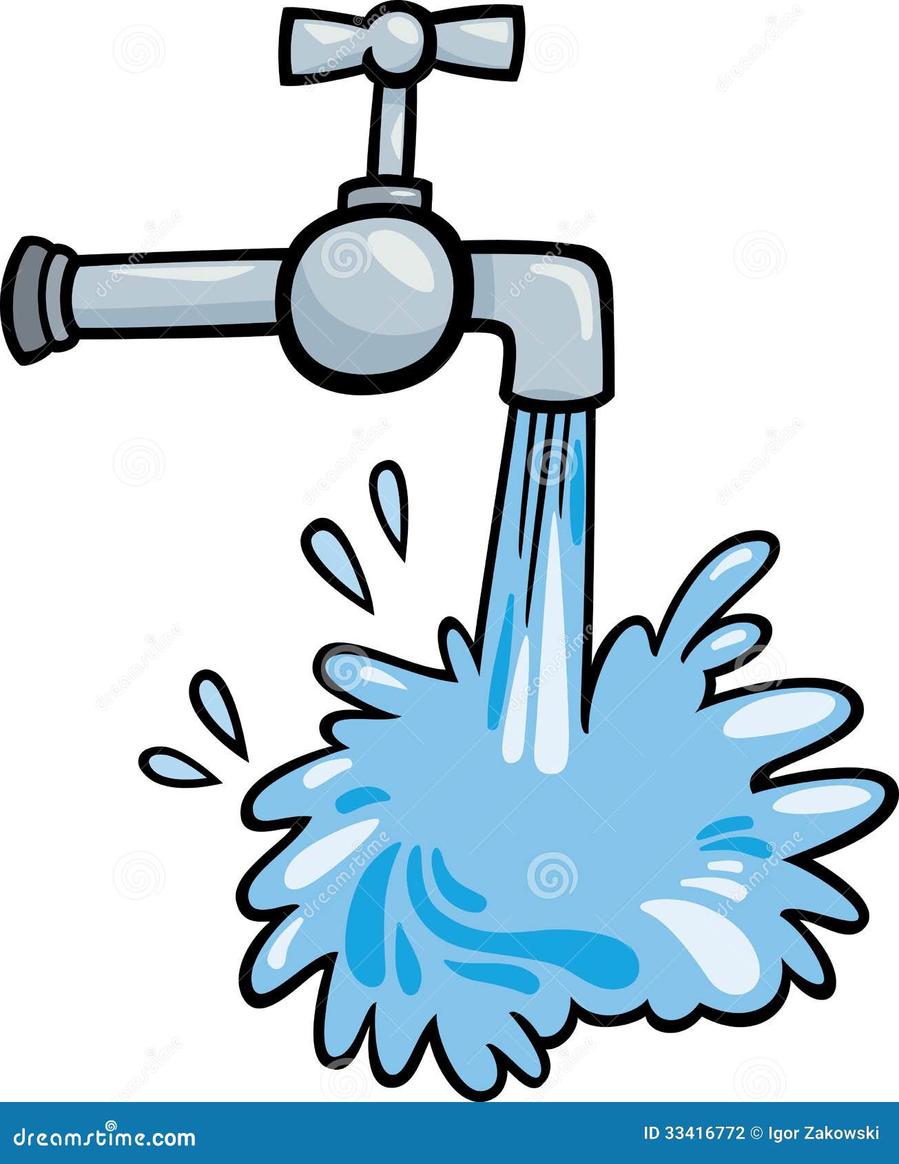 Water Tap Clip Art Cartoon Illustration Stock Vector - Illustration of