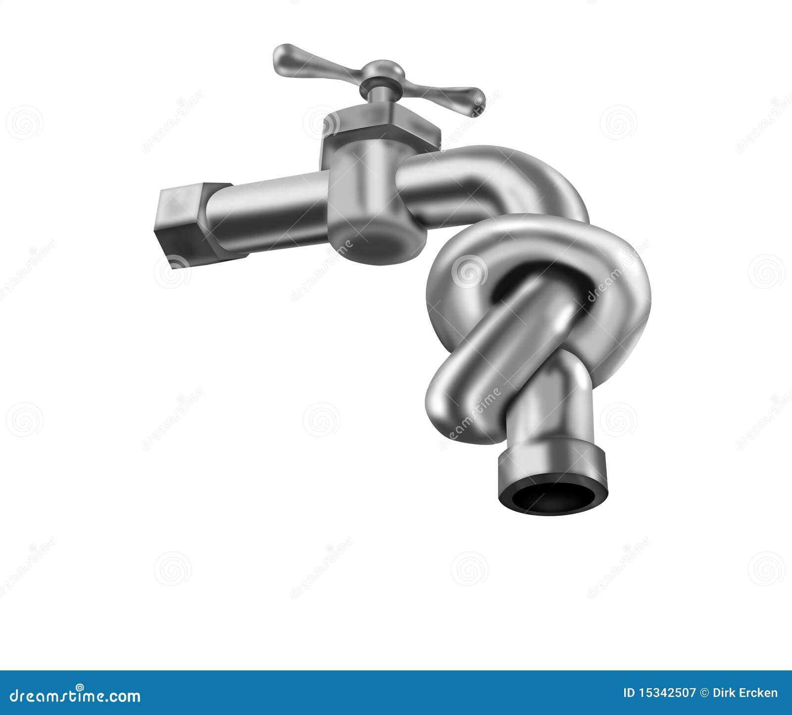 Water Tap Closed Knot Isolated Faucet Valve Stock Illustration