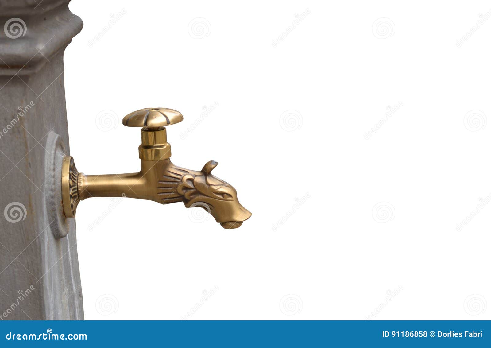 Water tap with dragon head stock photo. Image of column 91186858