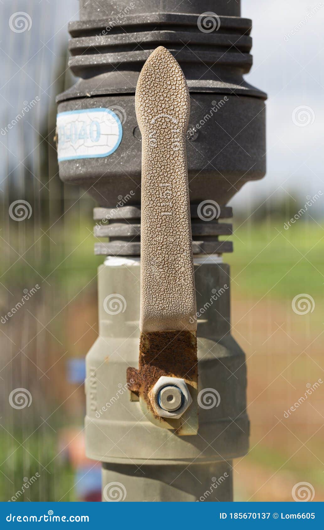 Water tap with handle stock image. Image of pipe, hydrant 185670137
