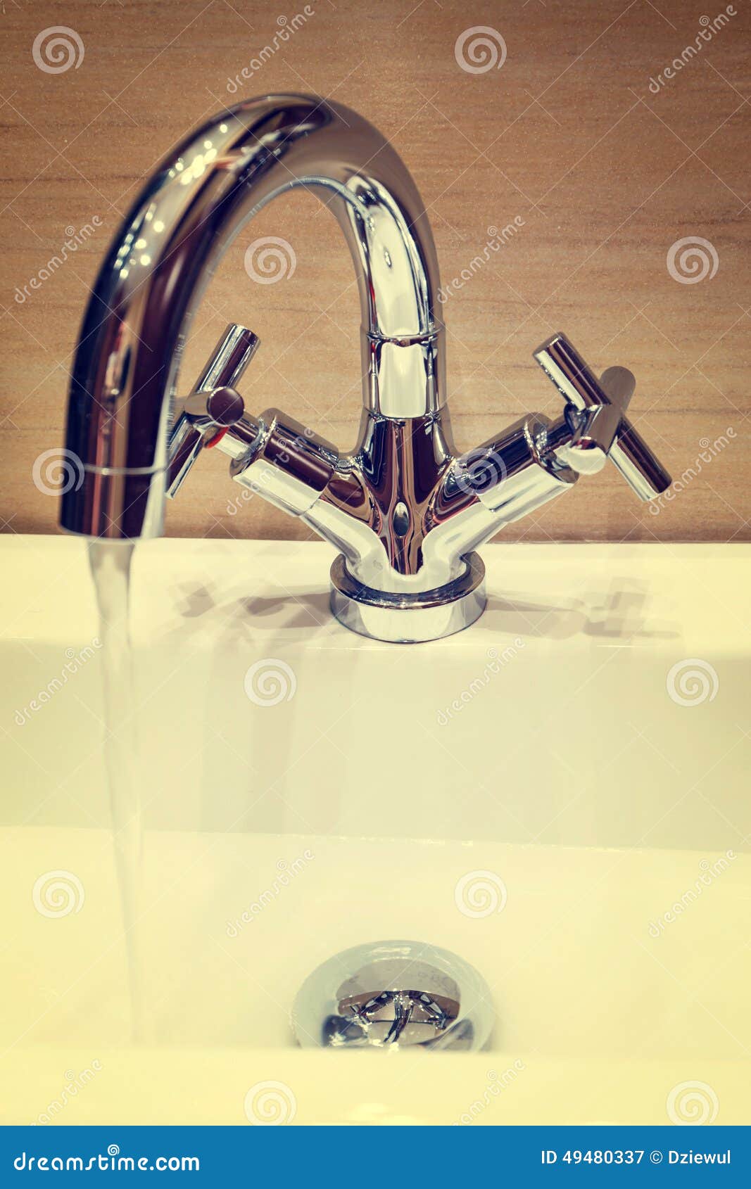 Water Tap with Modern Design in Bathroom Stock Image Image of