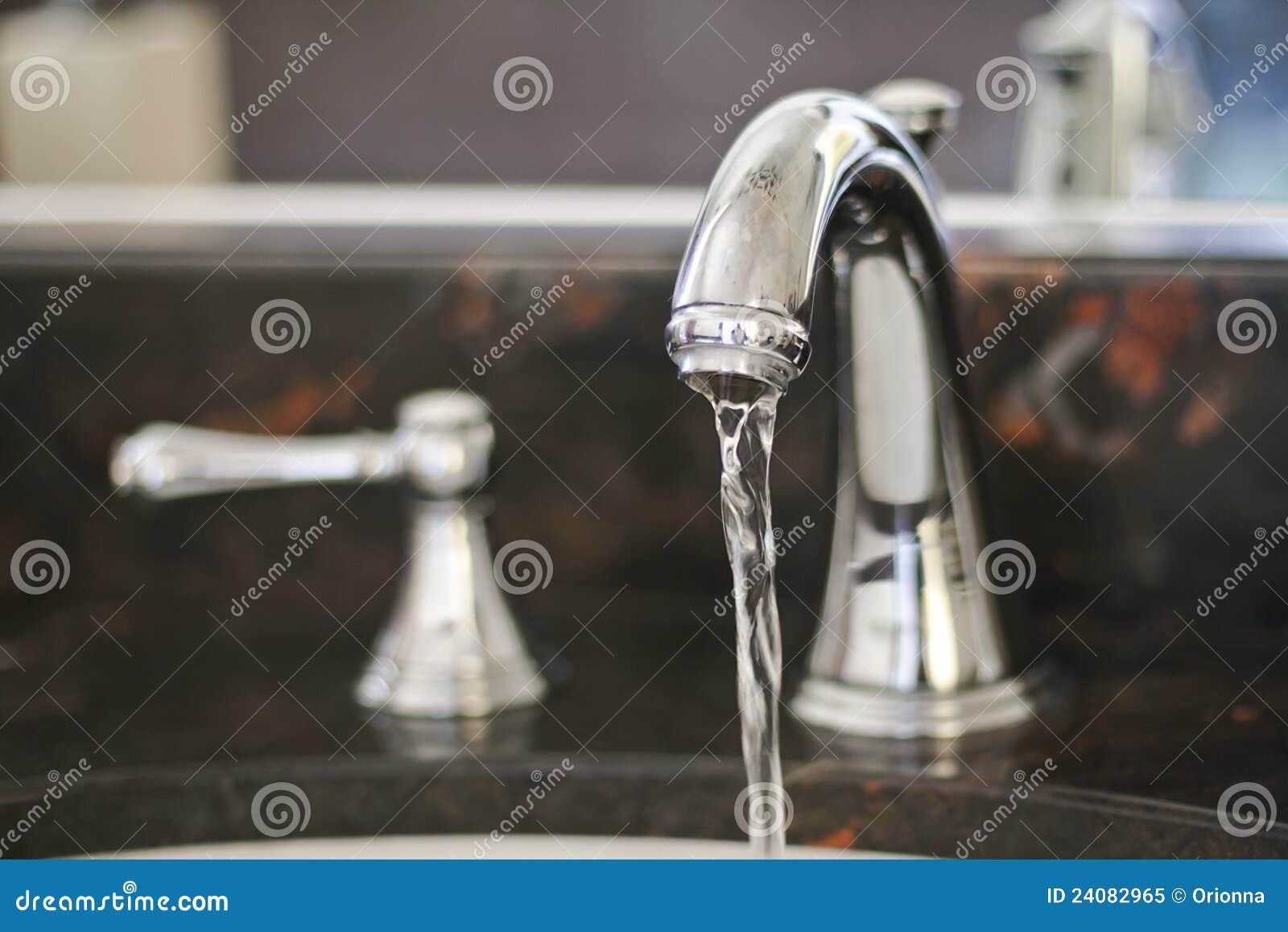 Water Tap with Running Water Stock Image Image of liquid, restroom