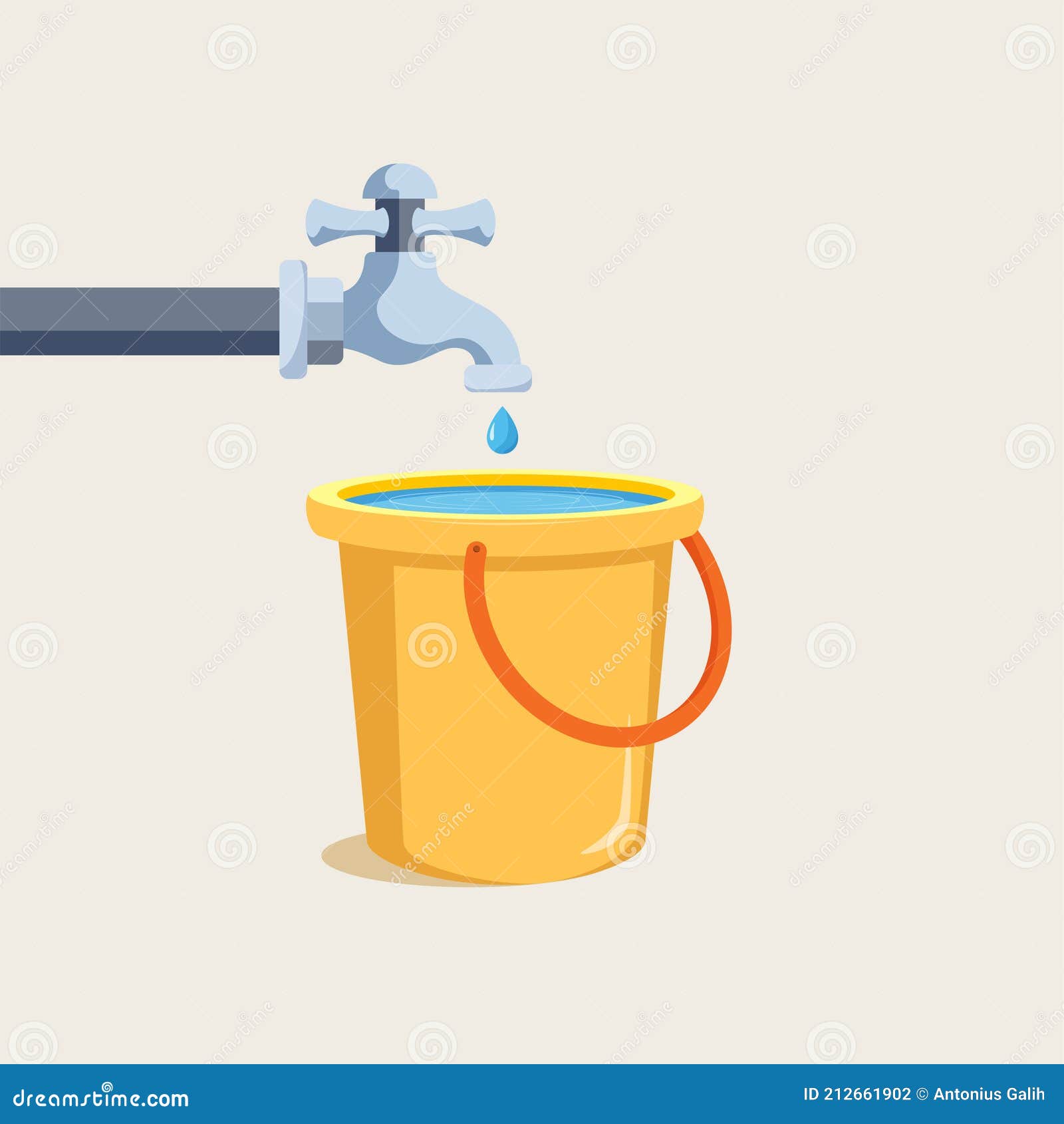 Water Taps With Clean And Toxic Drops Cartoon Vector | CartoonDealer