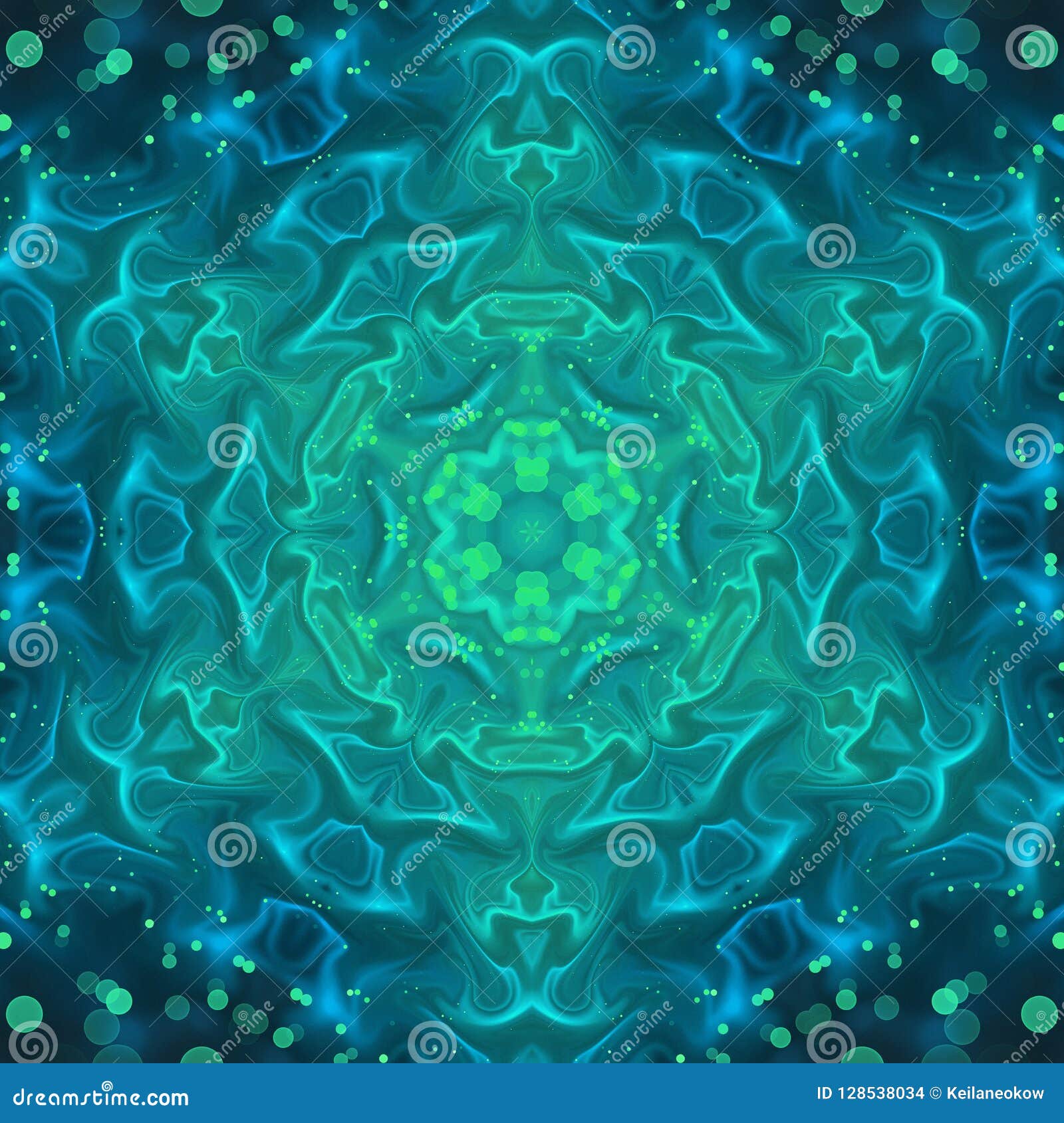 water themed fractal mandala