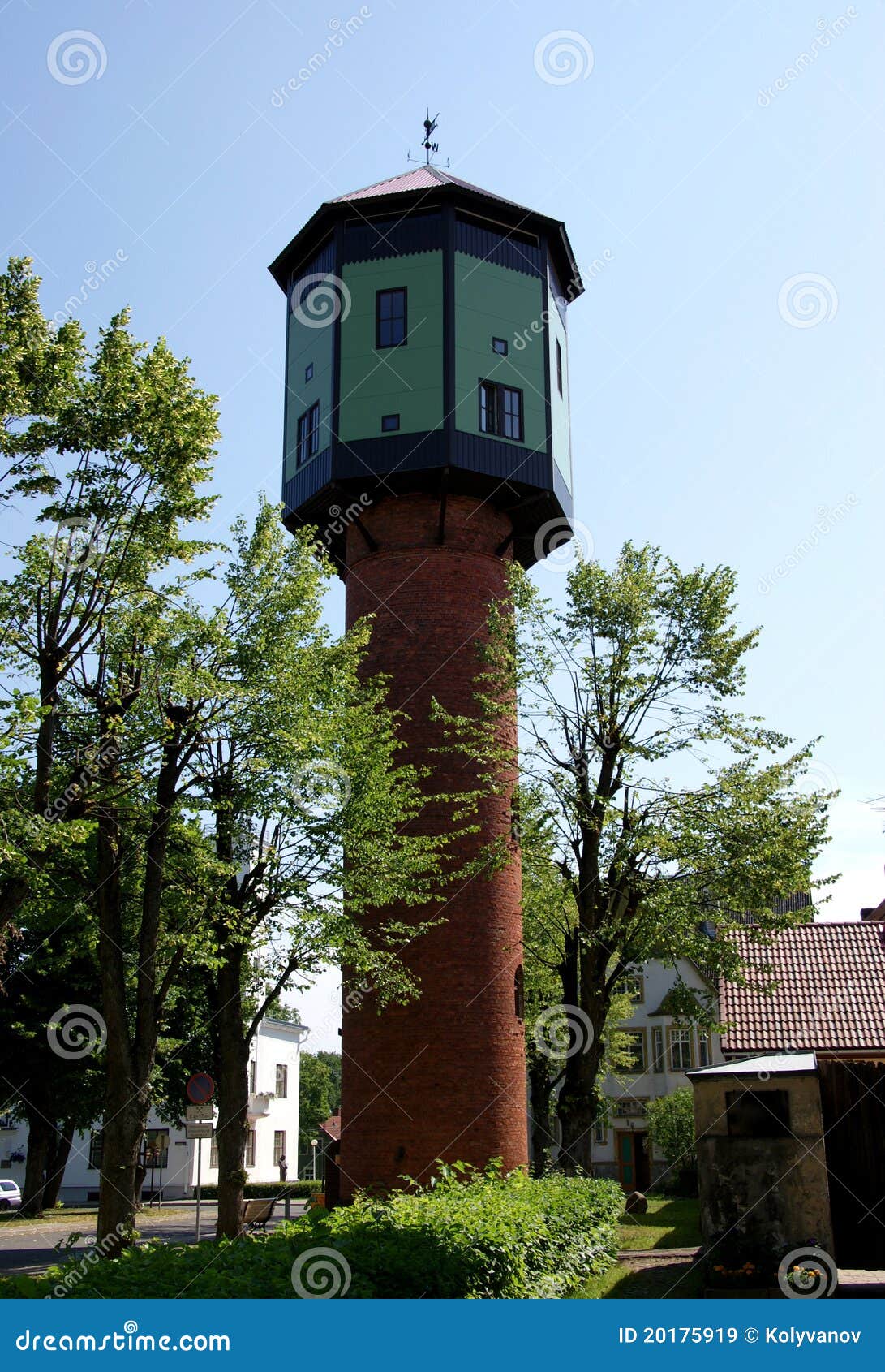 Urban old water tower.Estonia. Viljandi.