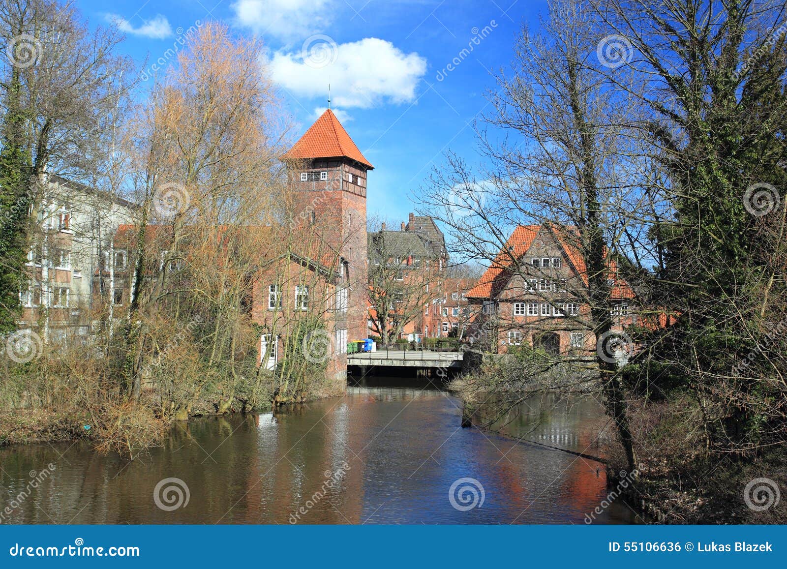 Water tower in Lunenburg stock photo. Image of historic 55106636