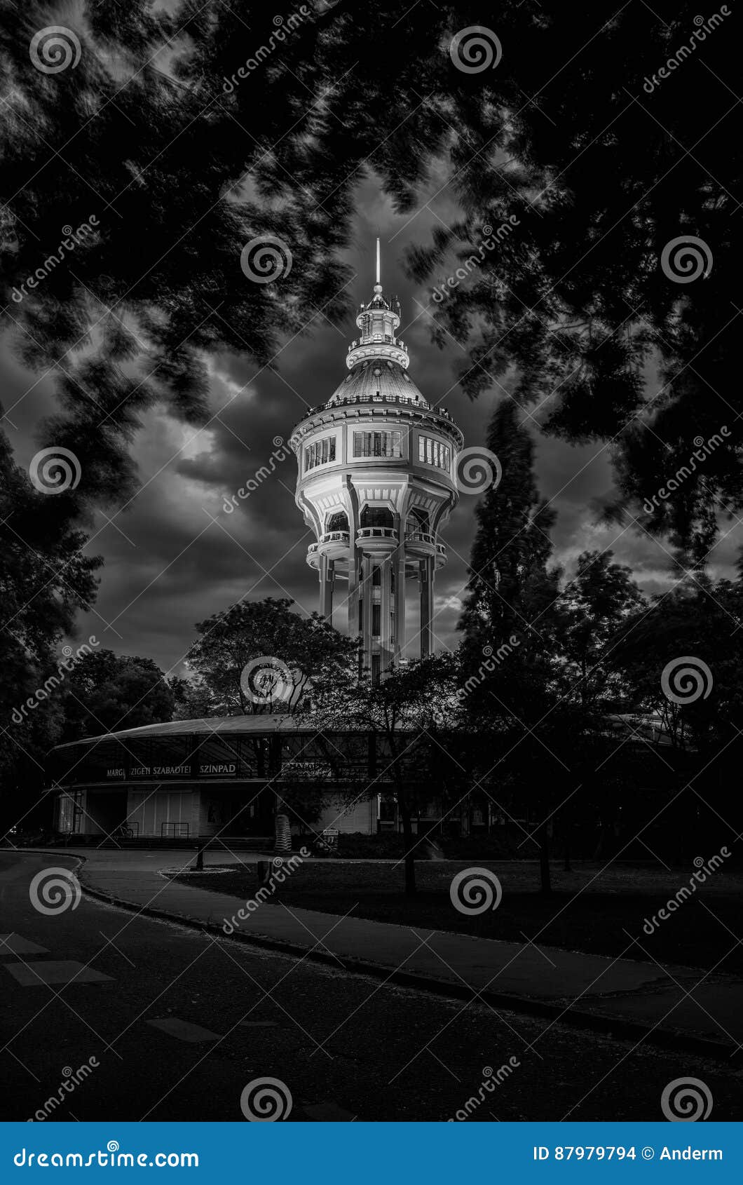 Water Tower in Margaret Island, Budapest Stock Photo Image of