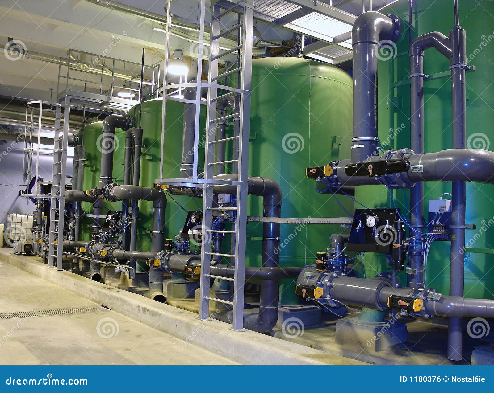 Water Treatment Process And Sand Filter Tank Of Water Treatment Plant