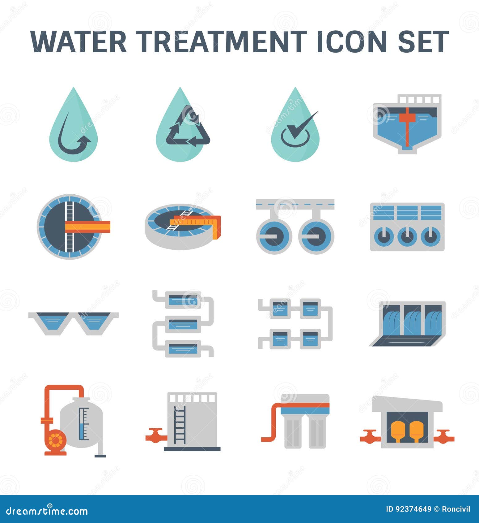 Water treatment icon stock vector. Illustration of purified 92374649
