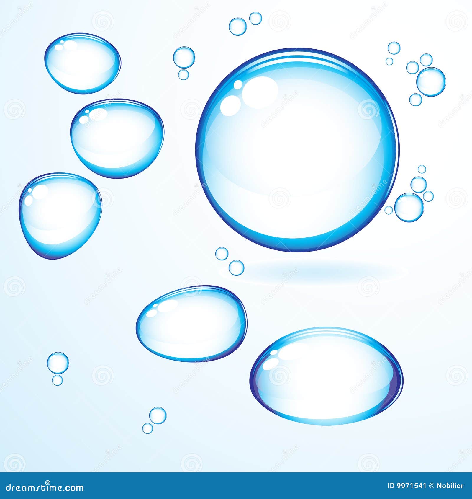 Water vector drops stock vector. Illustration of nature - 9971541