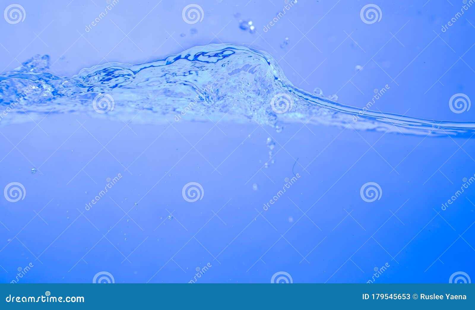 water wave blue splash background ,motion liquid  stream curve