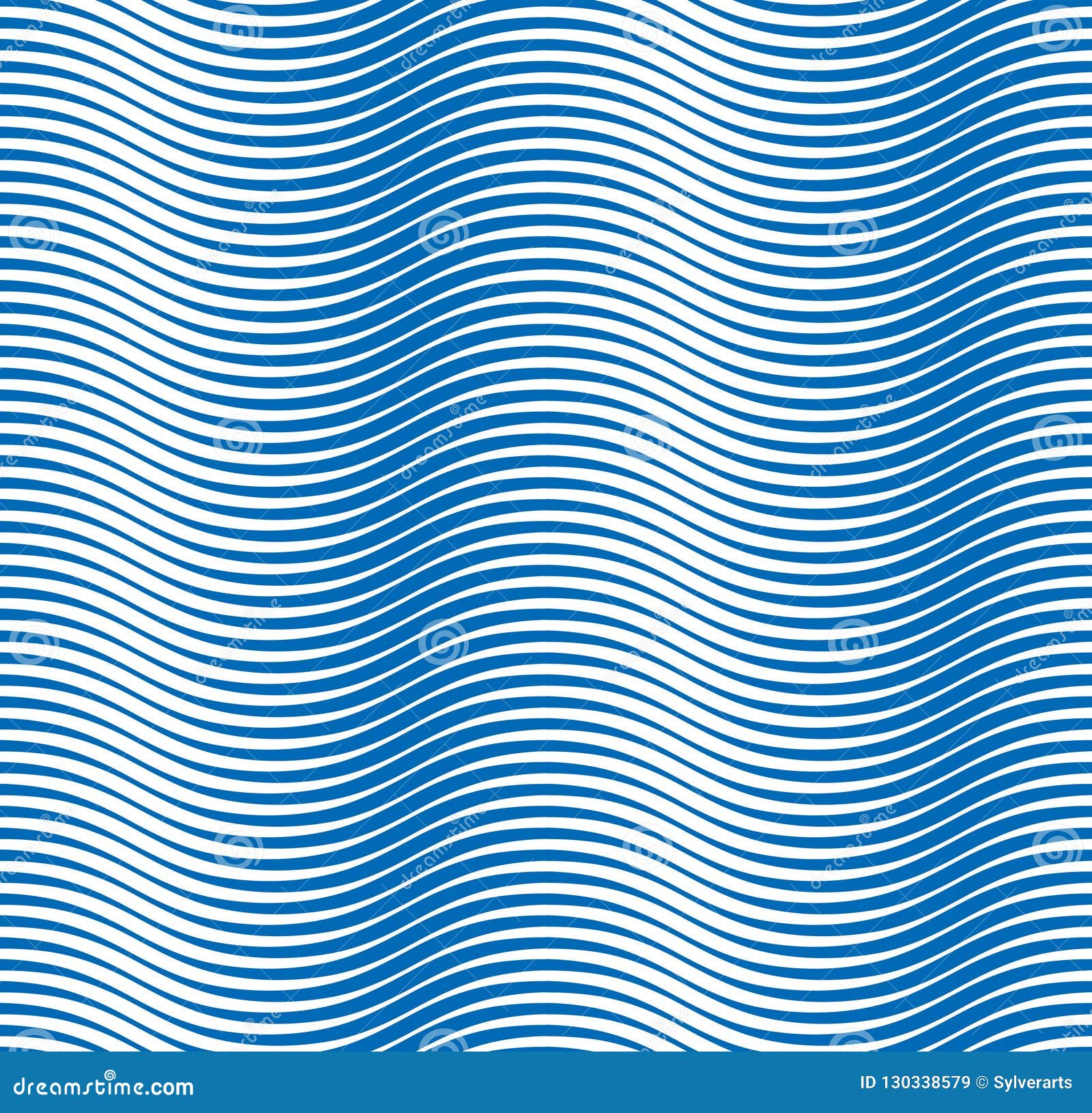Water Waves Seamless Pattern, Vector Curve Lines Abstract Repeat Stock ...