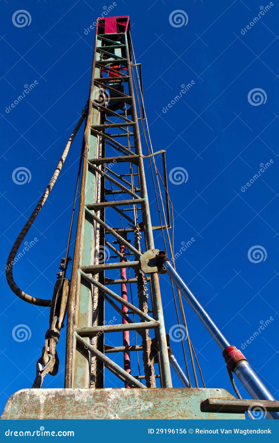Water well drilling tower stock photo. Image of business 29196156