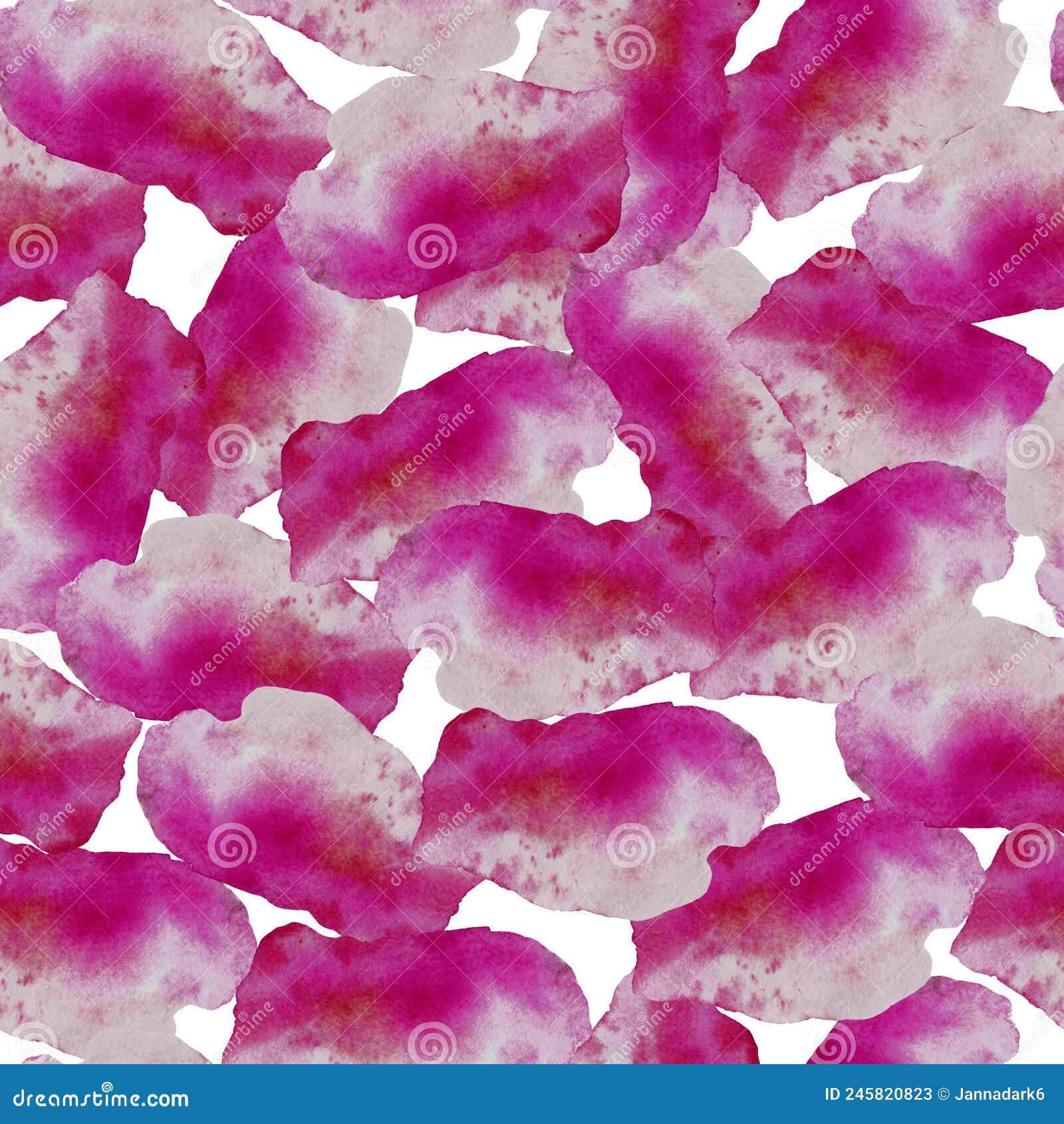 Watercolor Abstract Simple Blobs Clipart Pattern, Pink Watercolor Spots ...